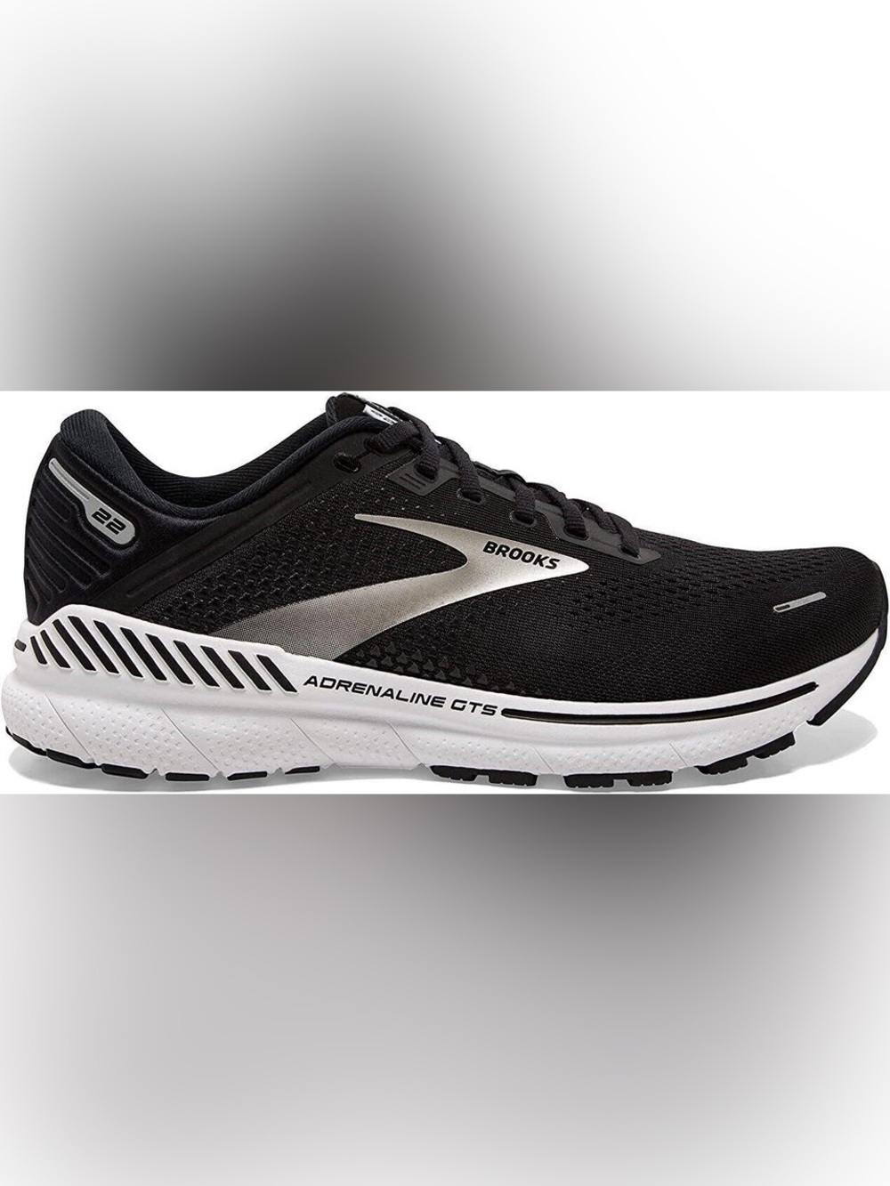 Brooks Adrenaline GTS 22 stability running shoes in black and Silver size 9.5